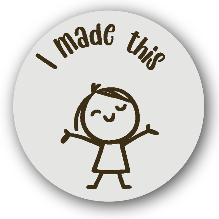 I Made This (To stick kids art to fridge) - Fridge Magnet
