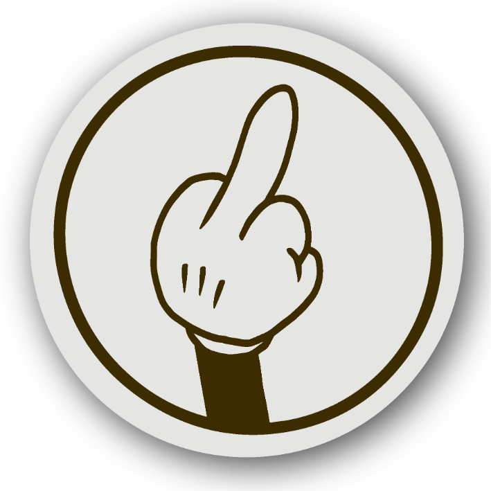 Micky Middle Finger - Fridge Magnet